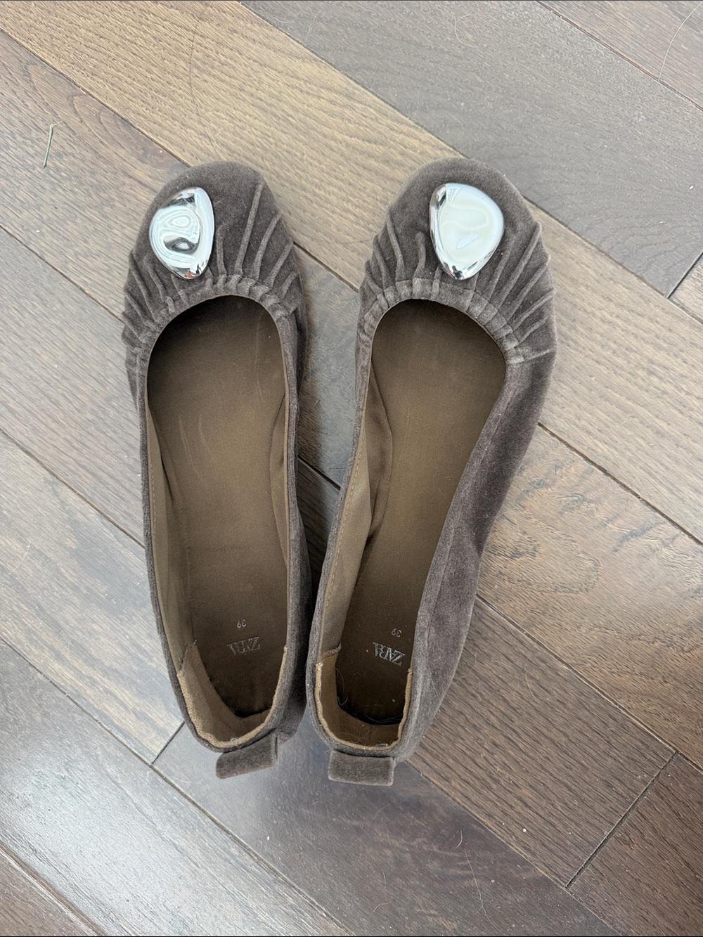 Zara METAL TRIM BALLET FLATS